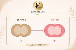 Labia majora filler treatment results in Dubai before and after comparison at Elive Aesthetic Clinic